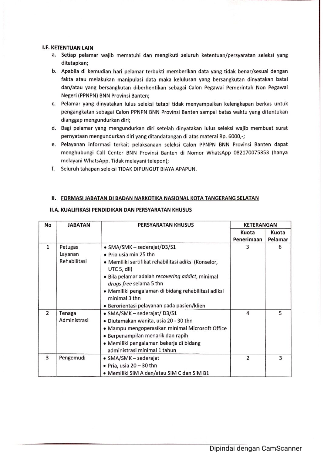 Lowongan Kerja - Badan Narkotika Nasional(BNN) | Tingkat SMA/SMK/D3/S1 ...