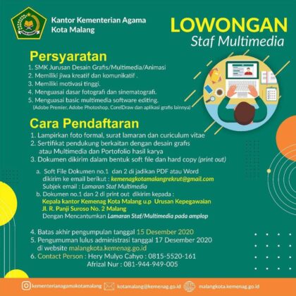 Lowongan Kerja - Kementerian Agama Republik Indonesia Tahun 2021