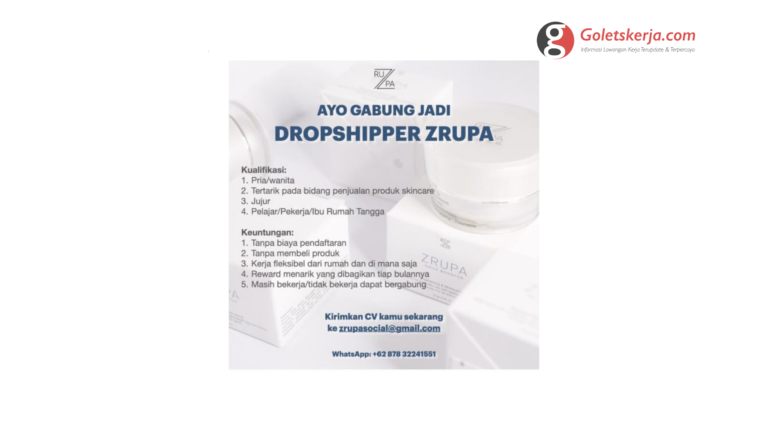 Lowongan Kerja ZRUPA Terbaru April 2021