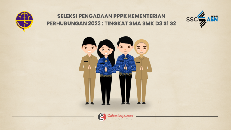 Seleksi Pengadaan PPPK Kementerian Perhubungan 2023 : Tingkat SMA SMK D3 S1 S2