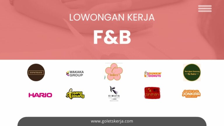 DAFTAR LOKER F&B DI JABODETABEK TERBARU FEBRUARI 2024