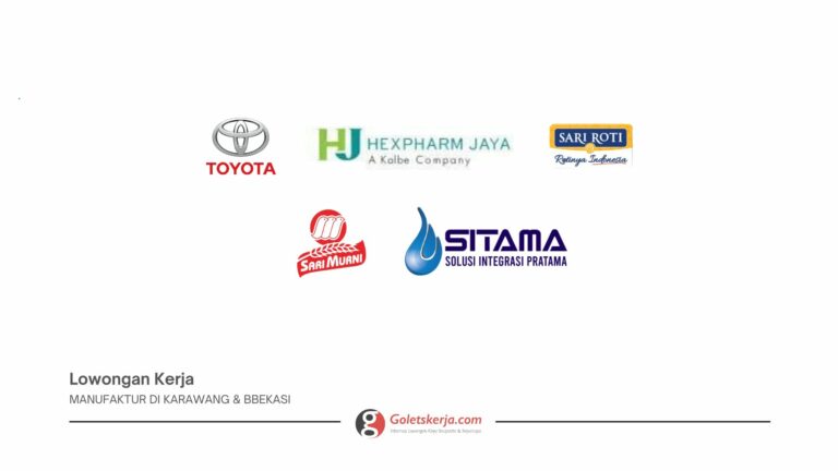 DAFTAR LOKER MANUFAKTUR DI KARAWANG & BEKASI!